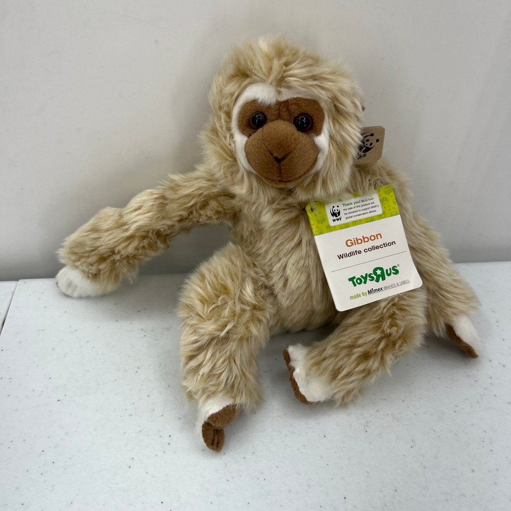 World Wildlife Fund WWF Plush White-handed Gibbon Realistic Stuffed Toy